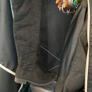 Thigh high black boots